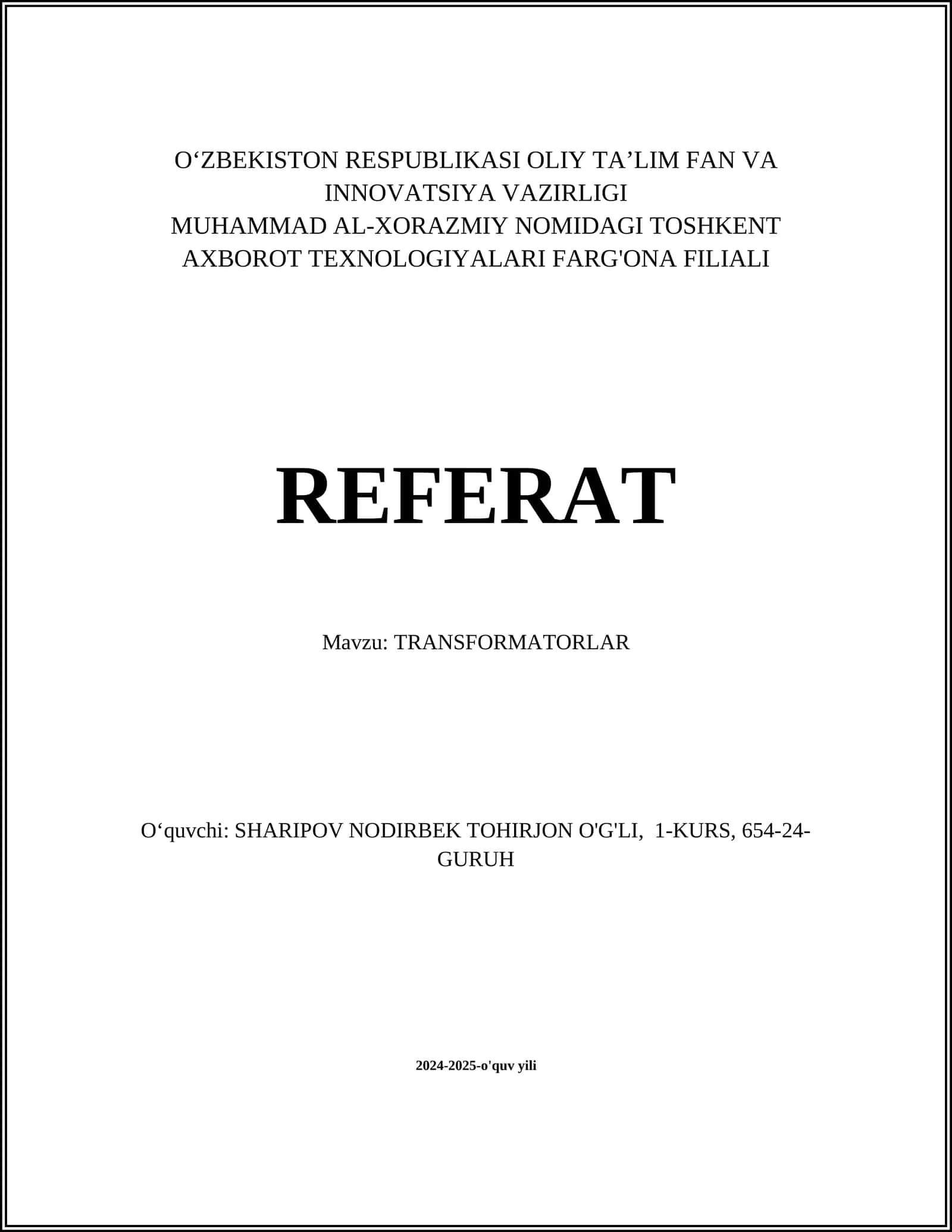 TRANSFORMATORLAR 1