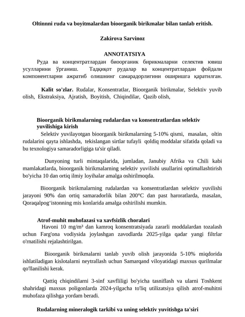 Bioorganik birikmalar 1