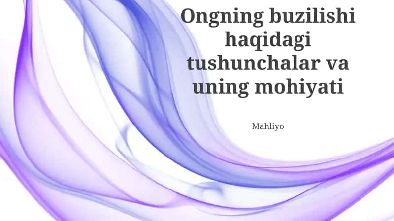 Uyqu buzilishi haqida 1
