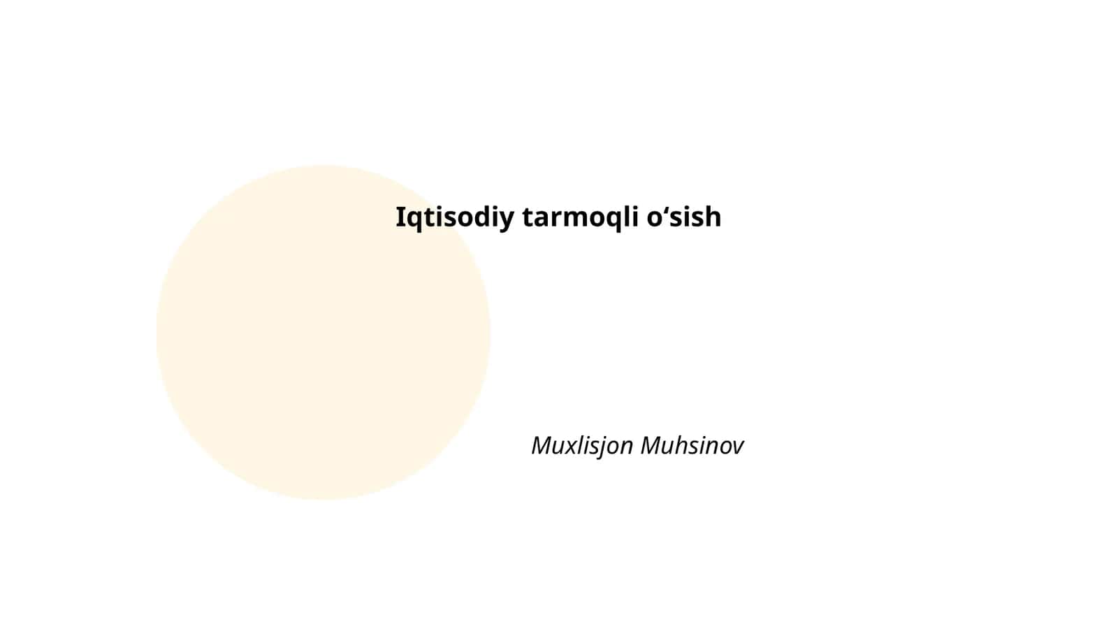 Iqtisodiy tarmoqli oʻsish 1