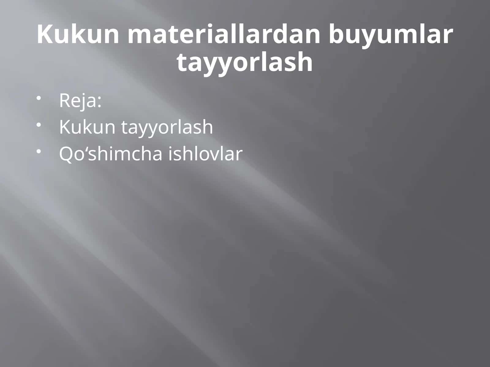 Kukunmateriallardan buyumlartayyorlash 1