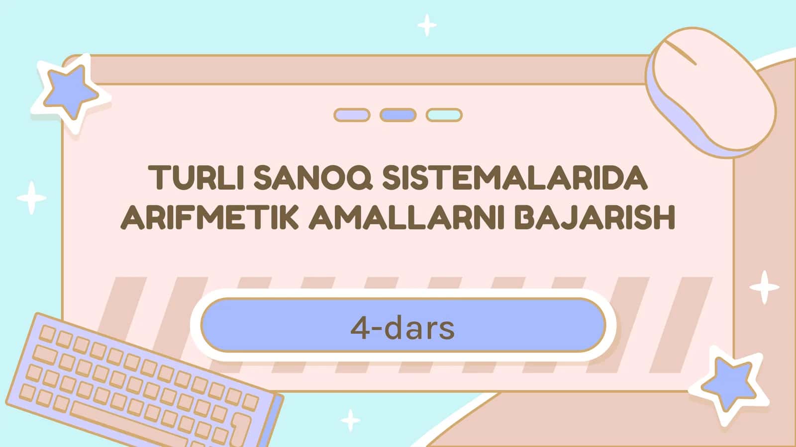 Arifmetik amallarni bajarish 1