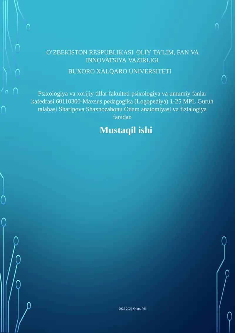 Maxsus pedagogika (Logopediya) 1