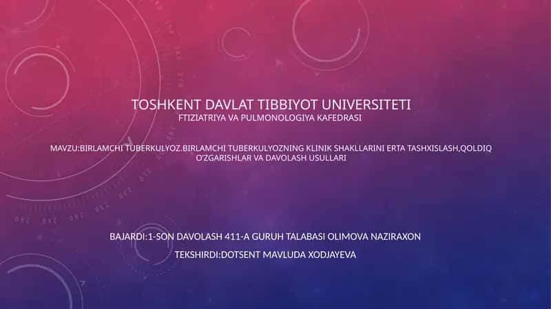 BIRLAMCHI TUBERKULYOZ 1