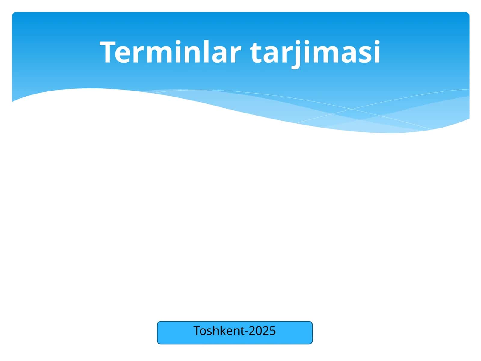 Terminlar tarjimasi 1