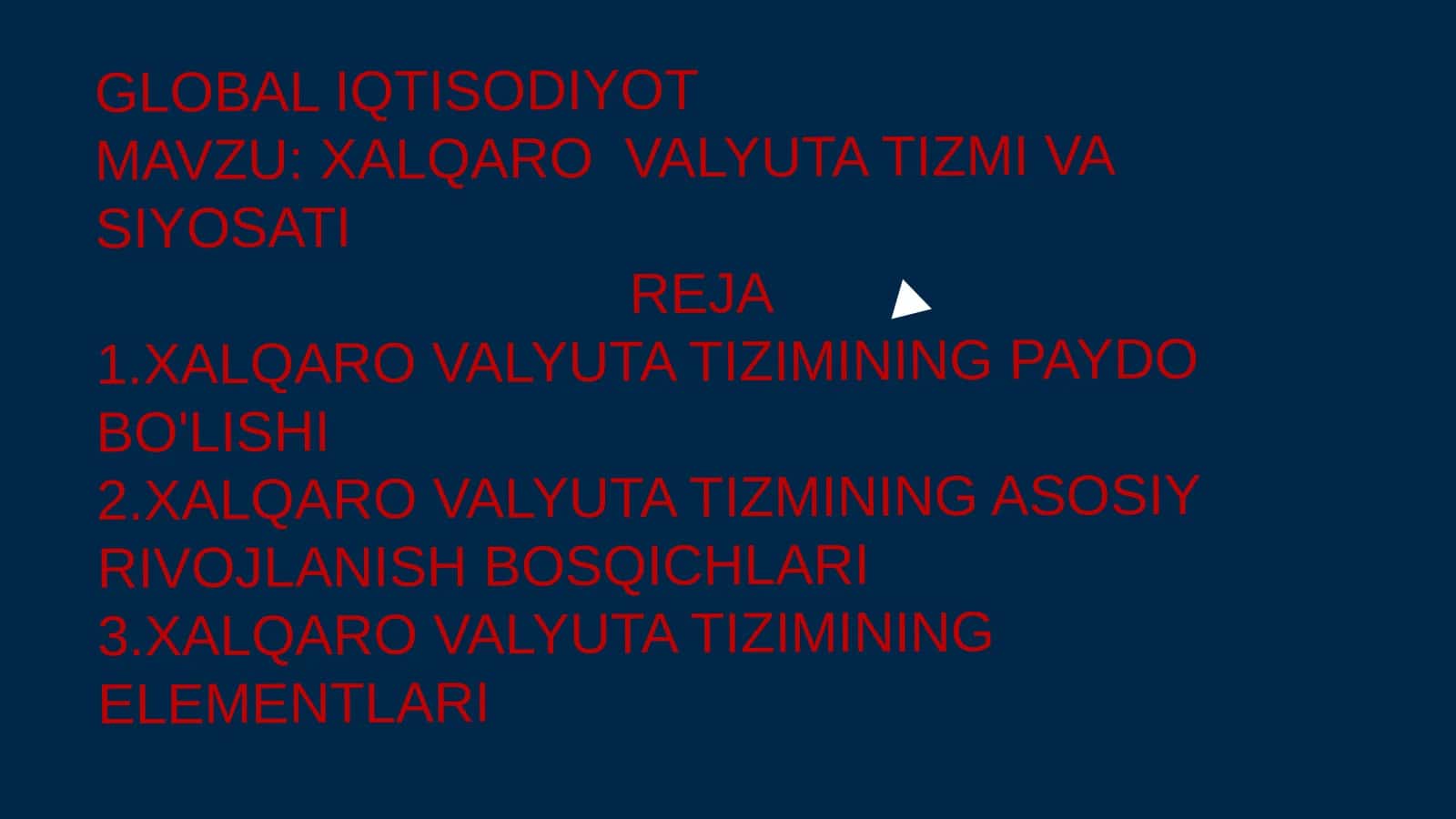 XALQARO VALYUTA TIZIMI VA SIYOSATI 1