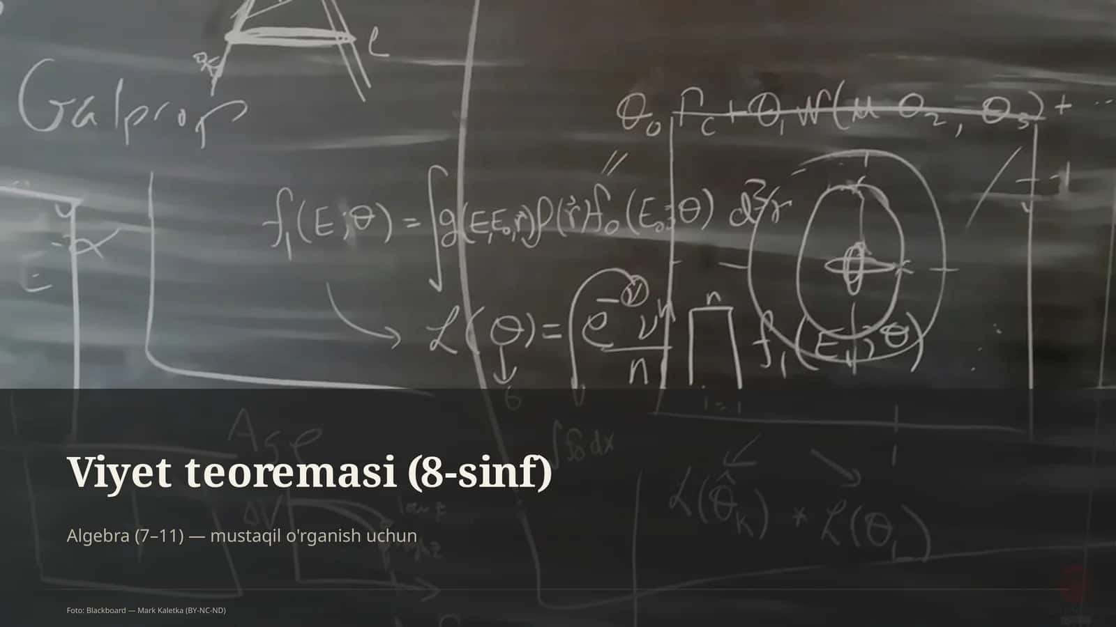 Viyet teoremasi (8-sinf) 1
