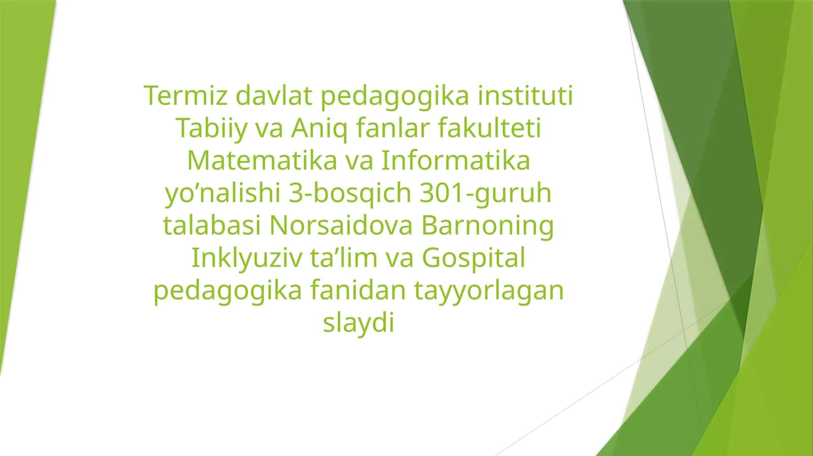 Inklyuziv talimning amaliyot g'ajiriyatish algoritmlari 1