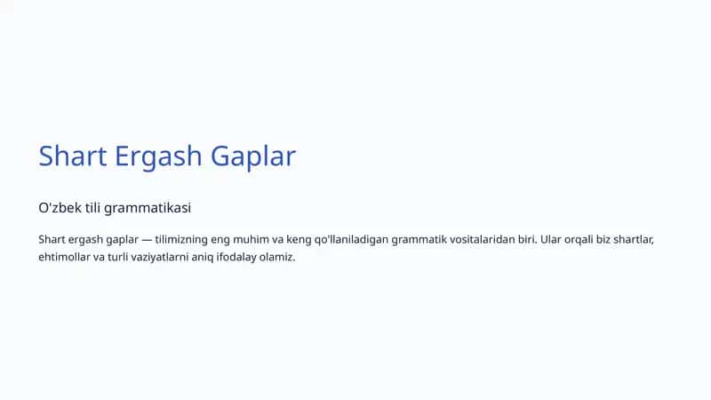 Shart Ergash Gaplar 1