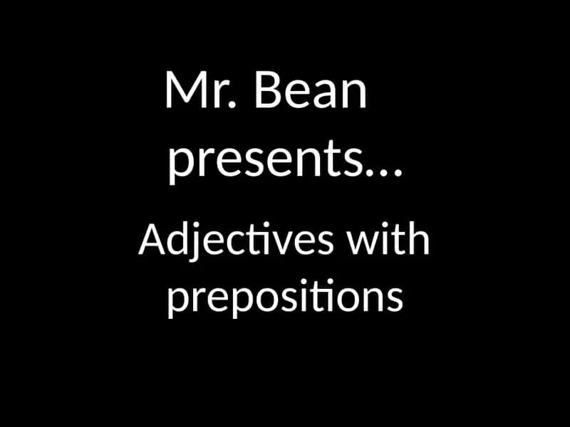 Adjectives with prepositions 1