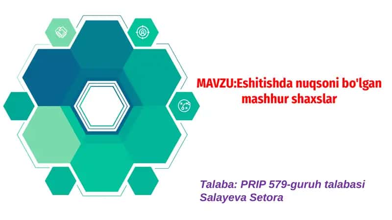 Eshitishdan uqsonib o'lgan mashhur shaxslar 1
