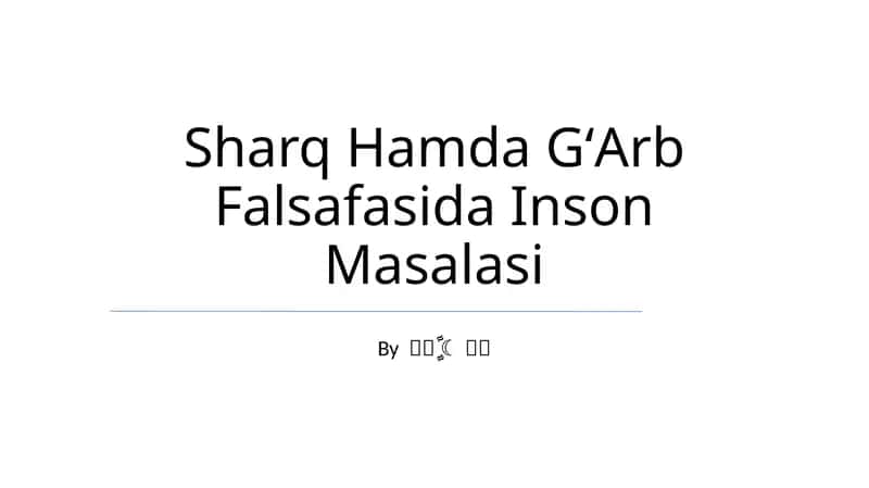 Inson tabiatini tushunish 1