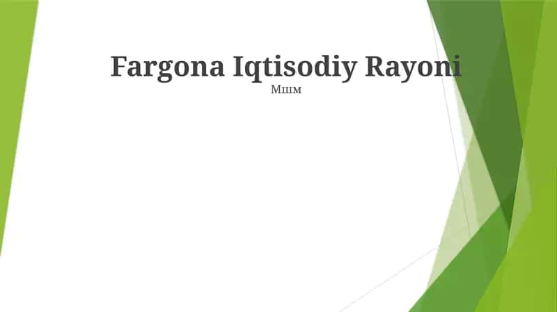 Fargona Iqtisodiy Rayoni 1