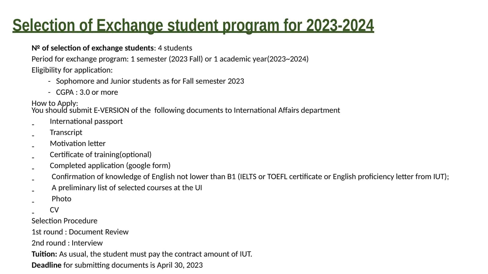 Exchange Student Program 2023-2024 1