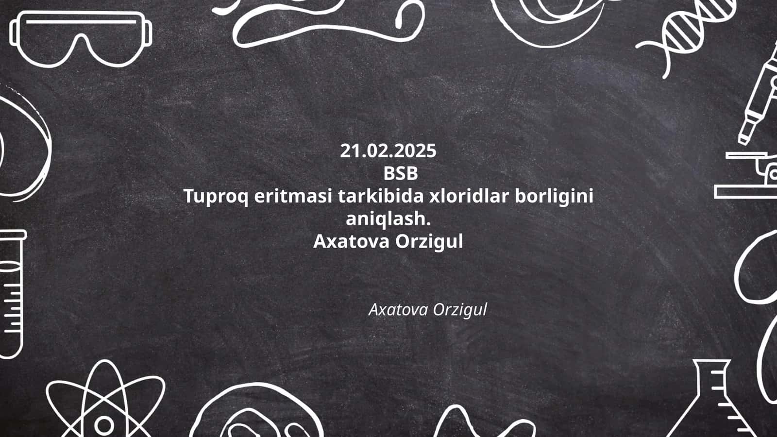 Xloridlarni aniqlash 1