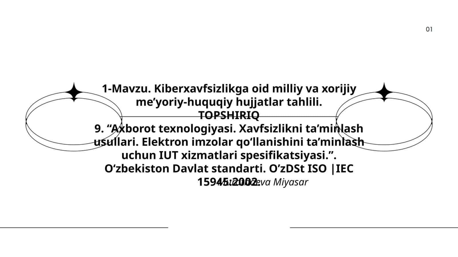 Kiberxavfsizlikga oid milliy va xorijiy me’yoriy-huquqiy hujjatlar tahlili 1