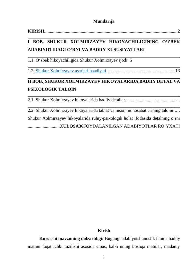 Shukur Xolmirzayev asarlarida intermatn 1