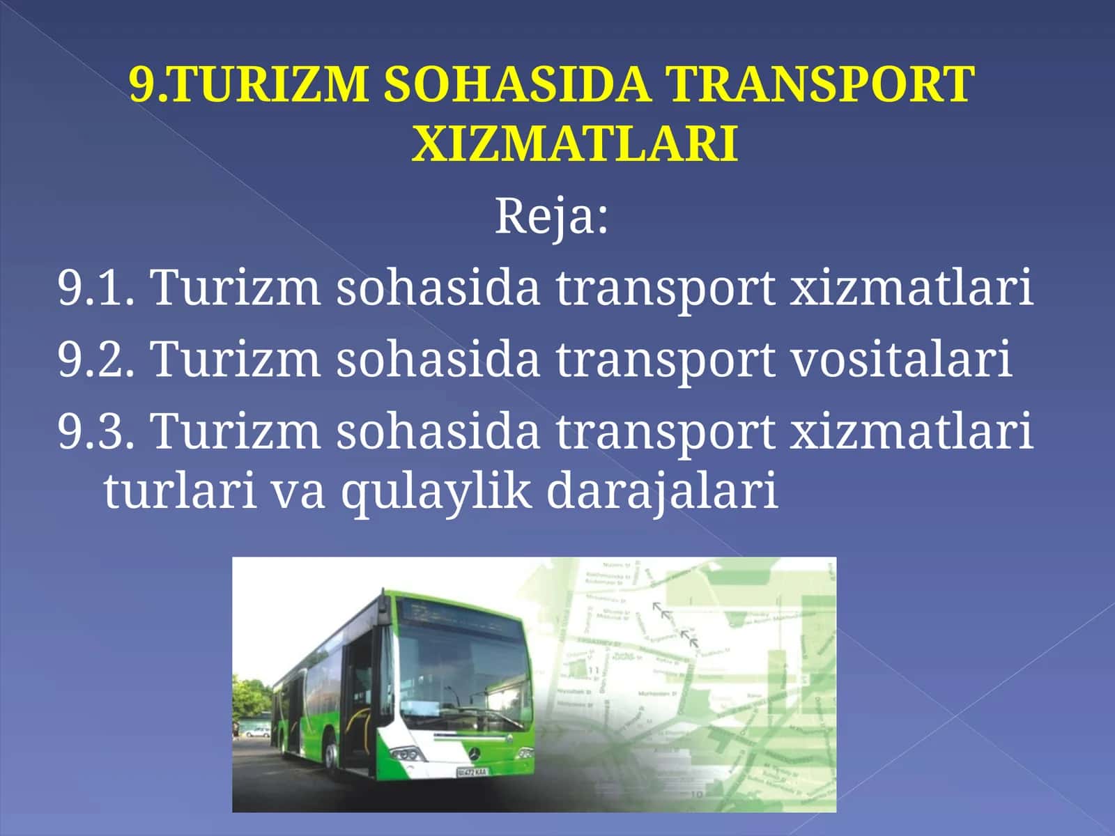 Turizm sohasida transport xizmatlari 1