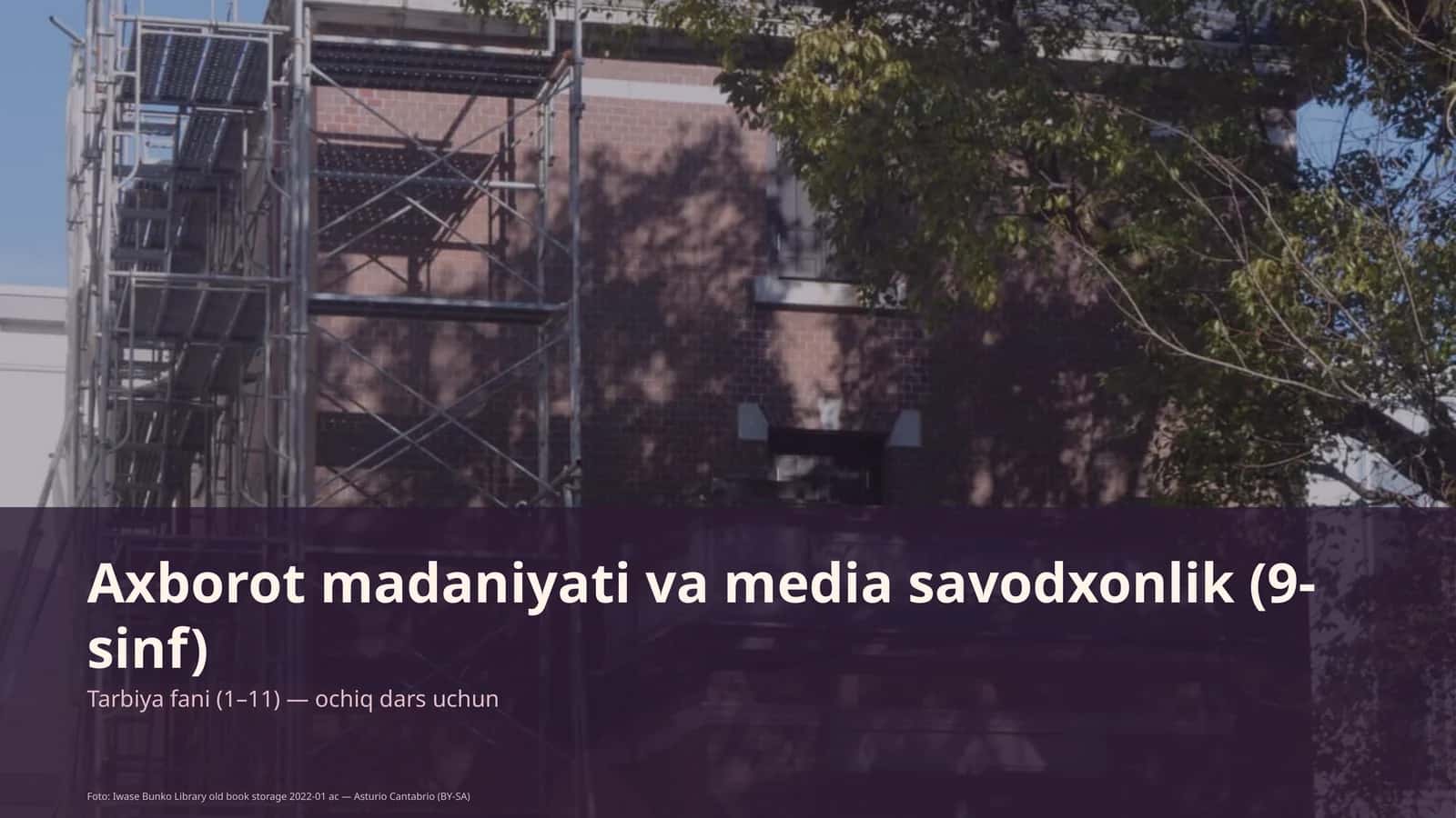 Axborot madaniyati va media savodxonlik (9-sinf) 1