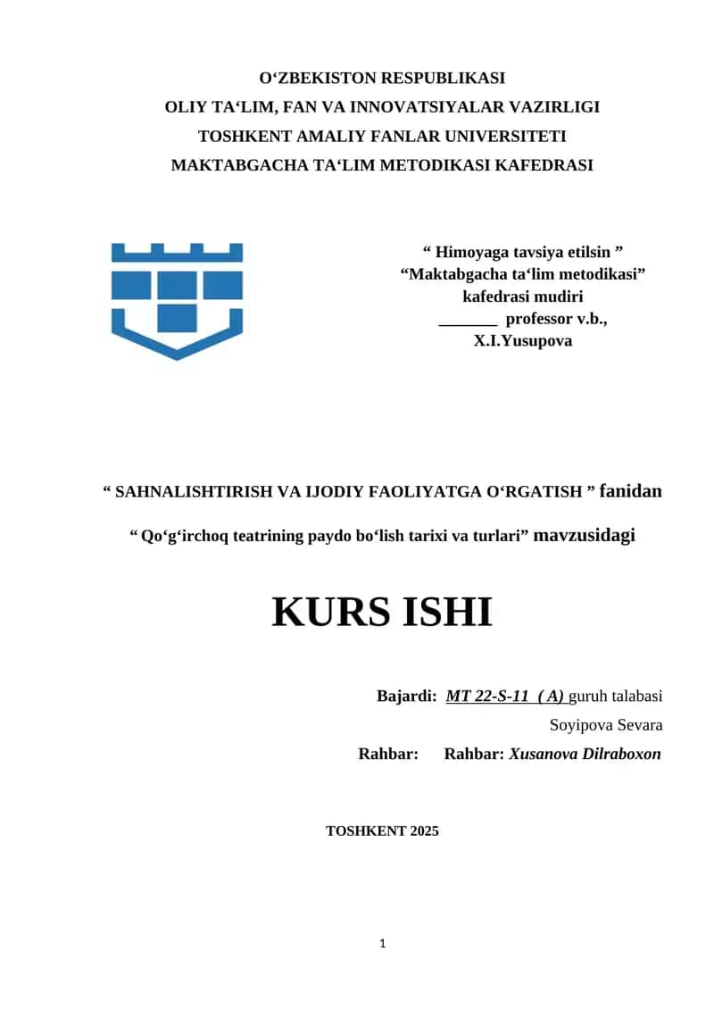Qoʻgʻirchoq teatrining paydo boʻlish tarixi va turlari 1