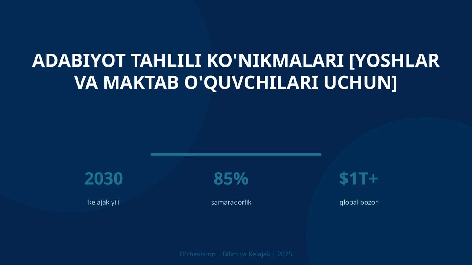 Adabiyot tahlili ko'nikmalari [yoshlar va maktab o'quvchilari uchun] 1