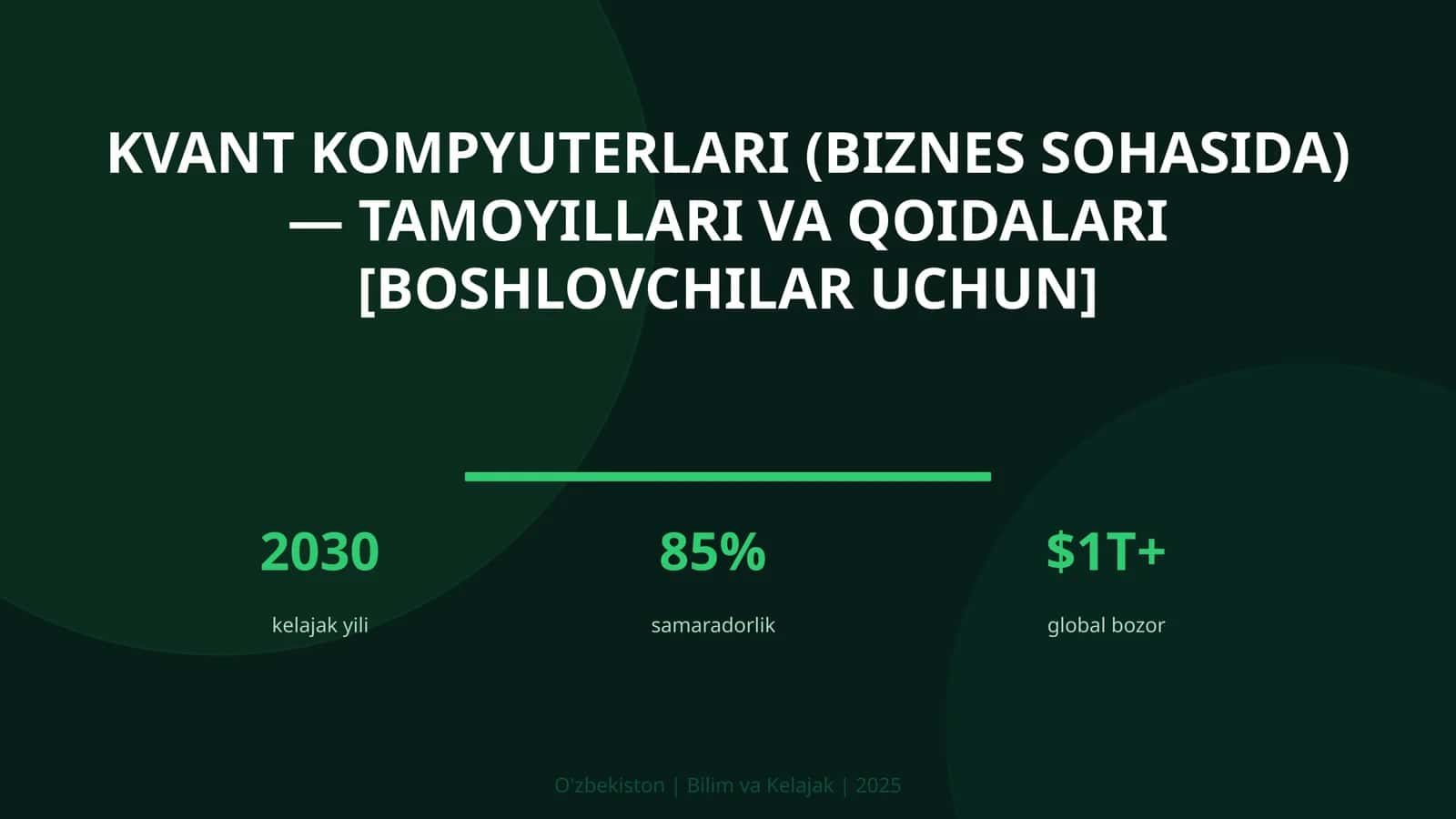 Kvant kompyuterlari (biznes sohasida) — tamoyillari va qoidalari [boshlovchilar uchun] 1