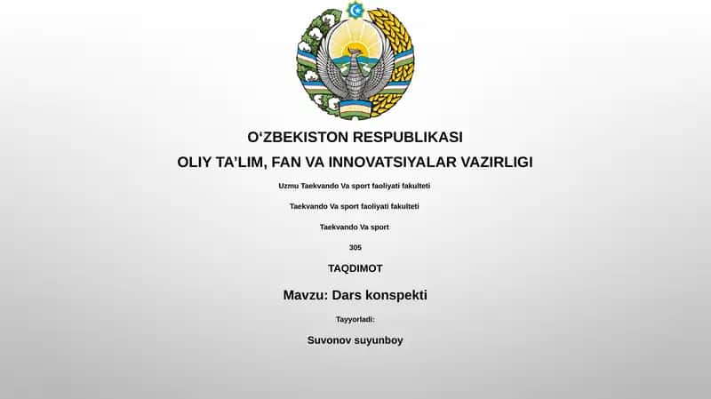 Dars konspekti 1