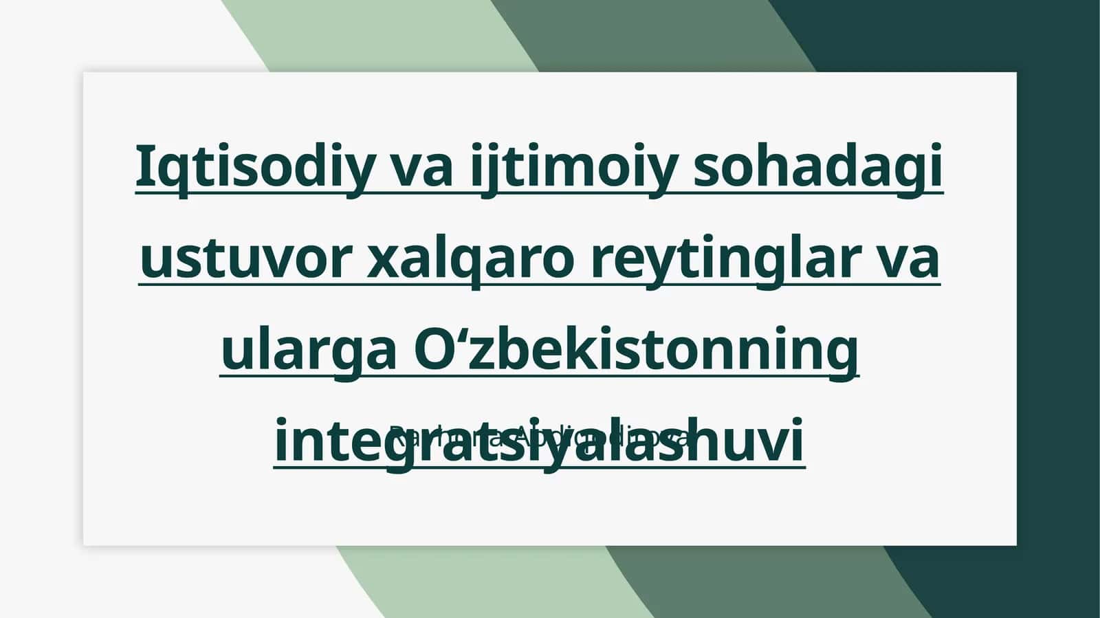 Xalqaroreytinglar: Mohiyati, ahamiyati va turlari 1