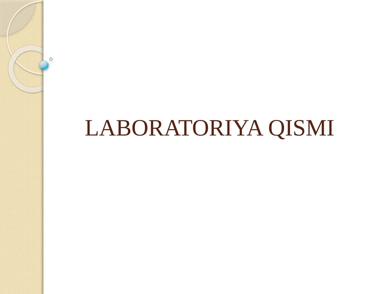 KIMYOVIY LABORATORIYADA TAJRIBA OLIB BORISHTARTIBI VA XAVFSIZLIK QOIDALARI 1