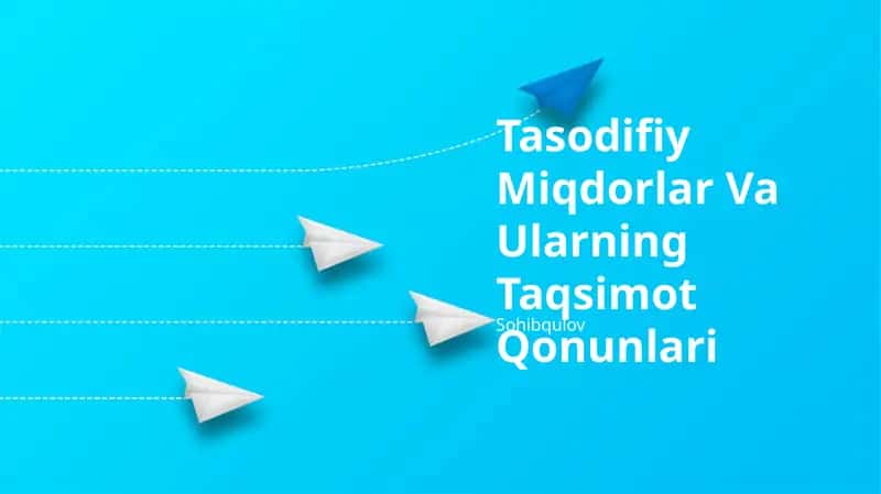 Tasodifiy Miqdorlar Va Ularning Taqsimot Qonunlari 1