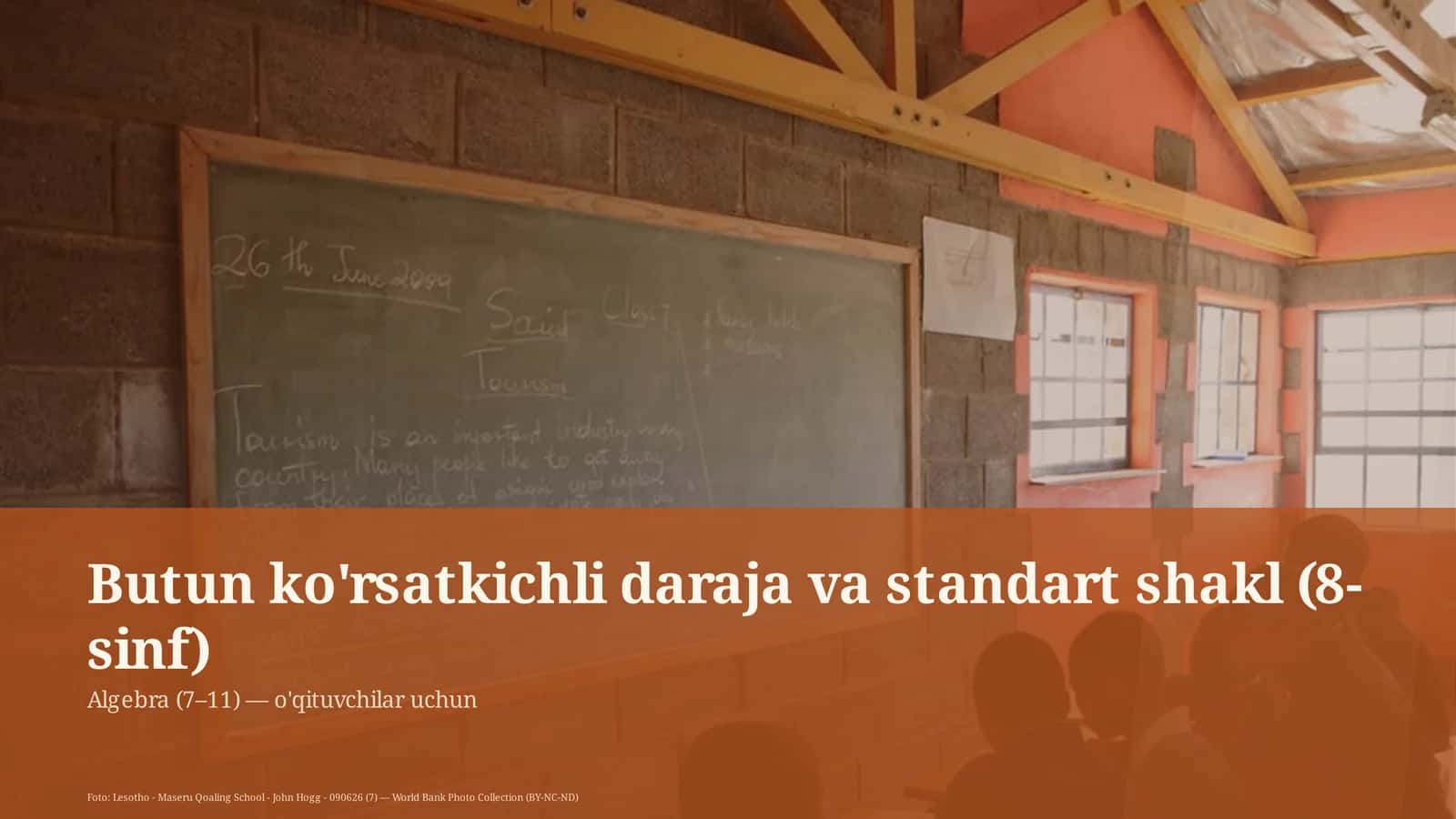 Butun ko'rsatkichli daraja va standart shakl (8-sinf) 1