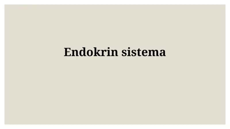 Endokrinsistema 1