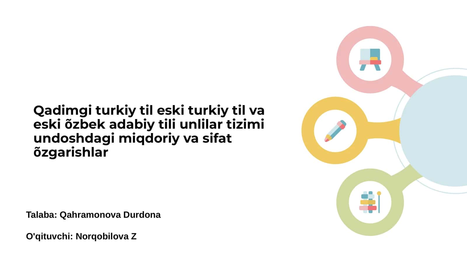 Qadimgi turkiy til va eski o'zbek adabiy tili 1