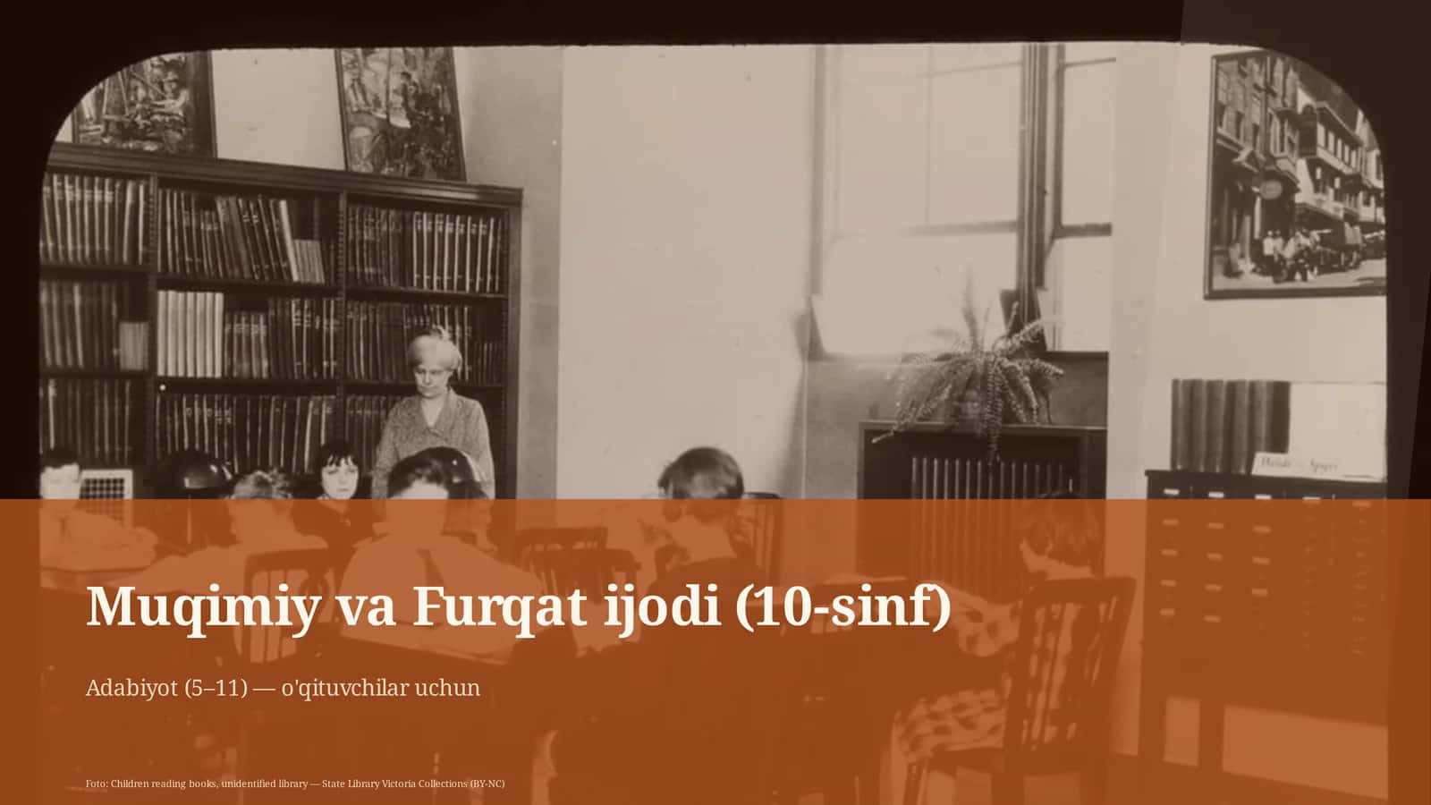 Muqimiy va Furqat ijodi (10-sinf) 1