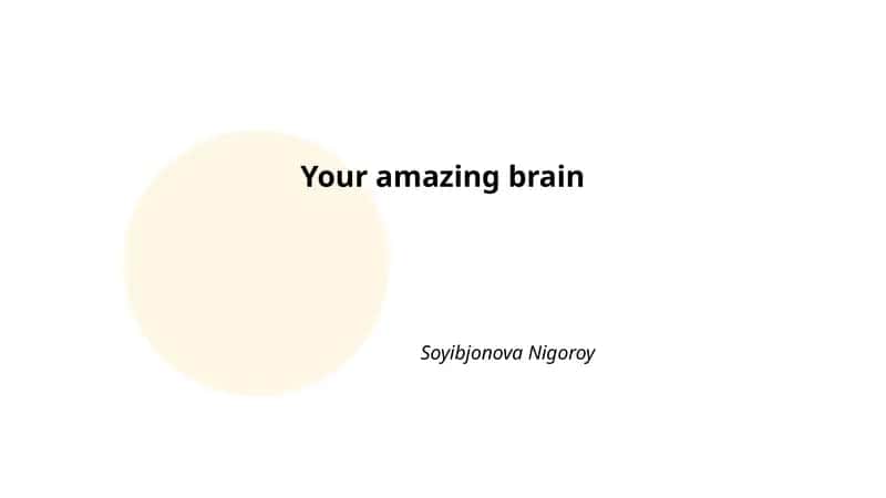 Your amazing brain 1
