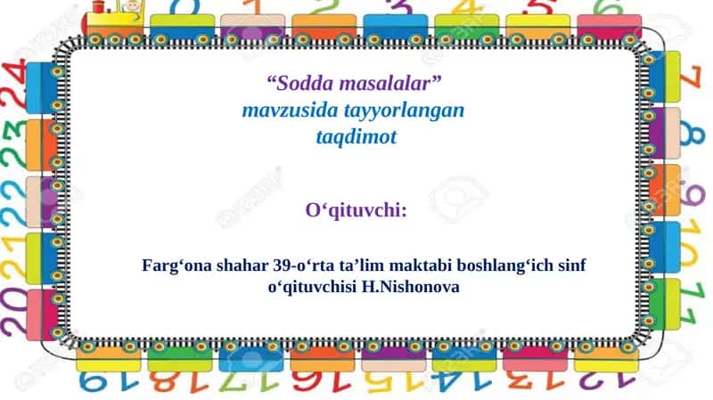 Soddamasalalar 1