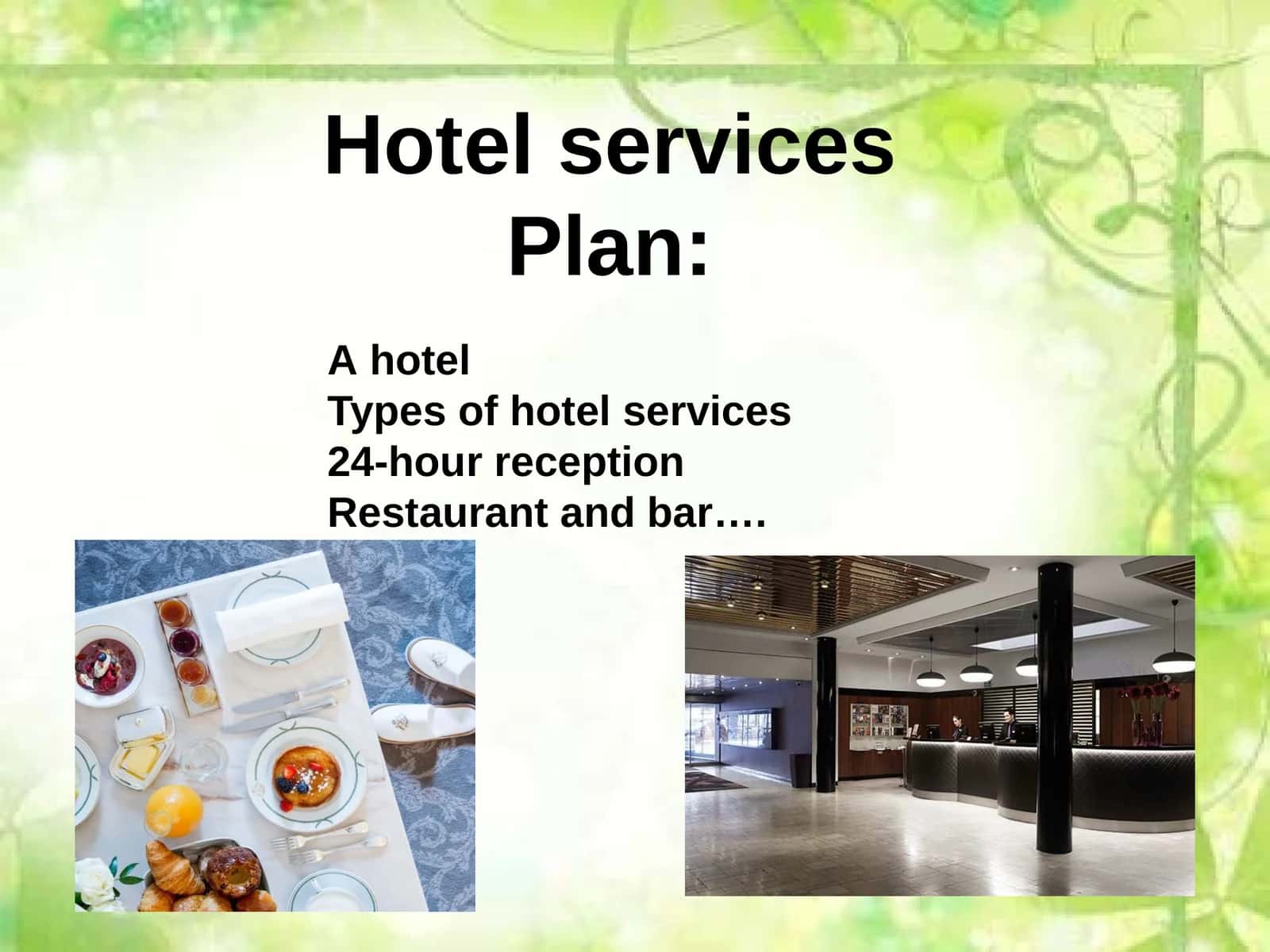 HotelservicesPlan 1