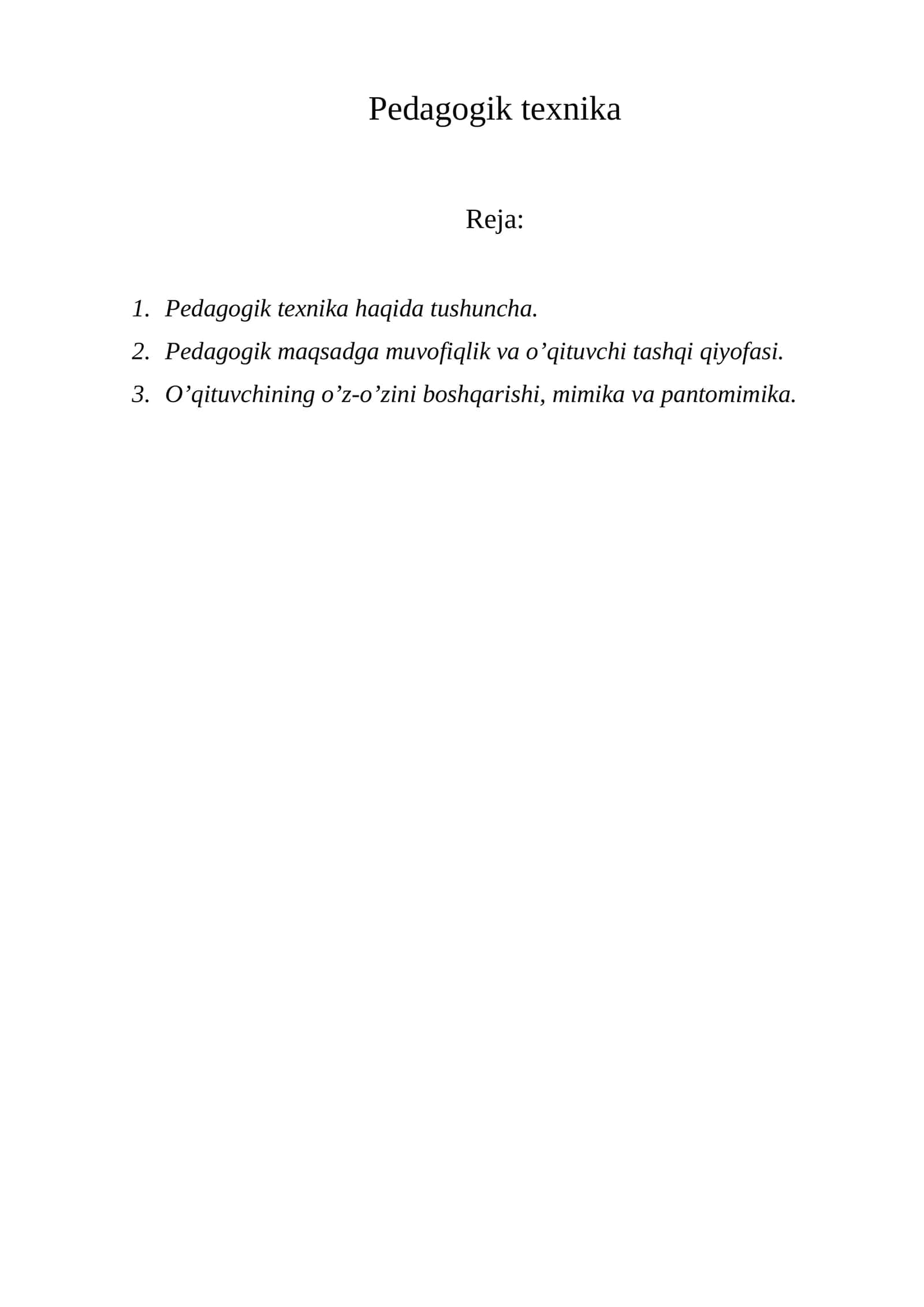 Pedagogik texnika 1