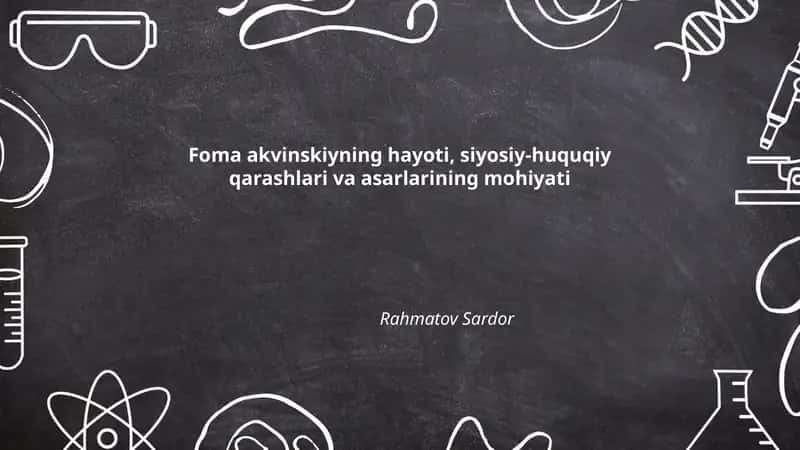 Foma akvinskiyning hayoti, siyosiy-huquqiy qarashlari va asarlarining mohiyati 1