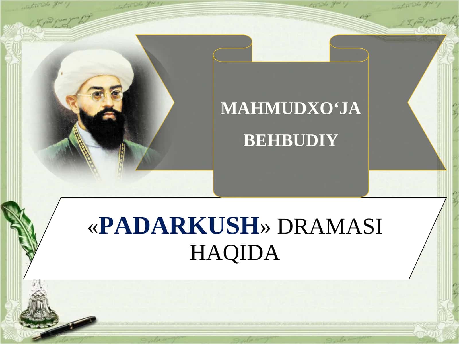 «PADARKUSH» DRAMASI HAQIDA 1