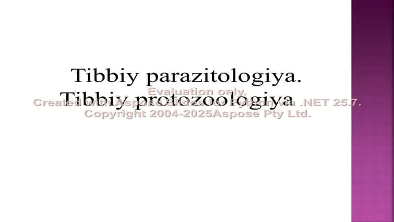 Tibbiy parazitologiya 1