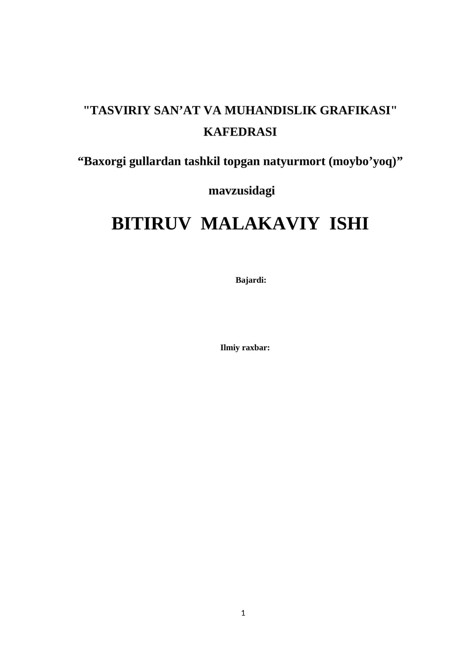 Bahorgi gullardan tashkil topgan natyurmort (moybo’yoq) 1