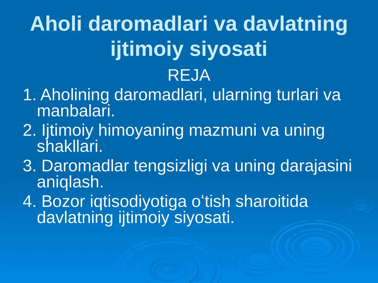 Ma'ruzaning texnologik kartasi 1