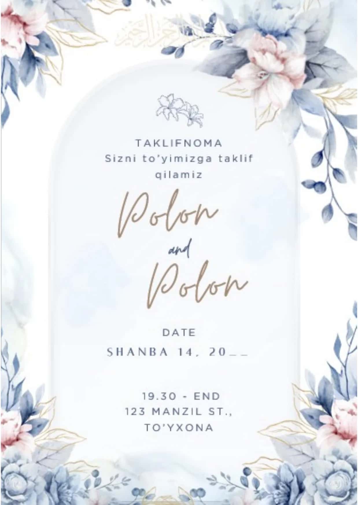 Taklifnoma SHABLON 1