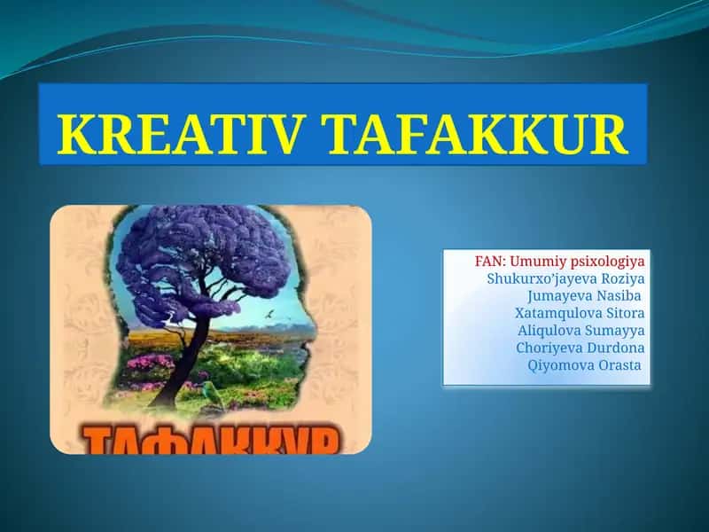 KREATIV TAFAKKUR 1