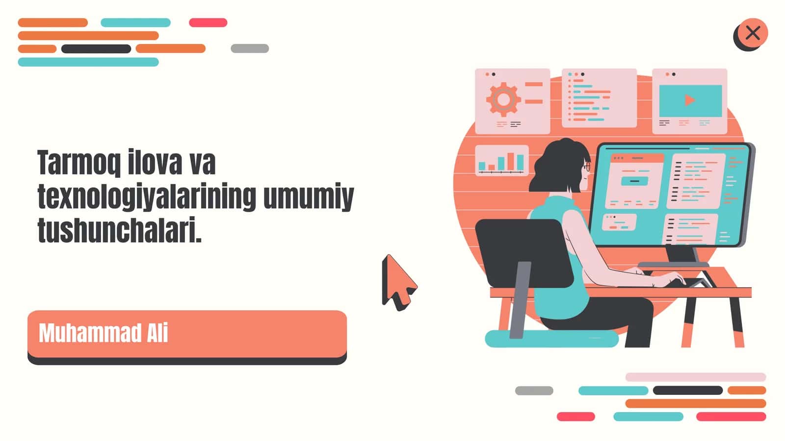 Tarmoq ilova va texnologiyalarining umumiy tushunchalari 1