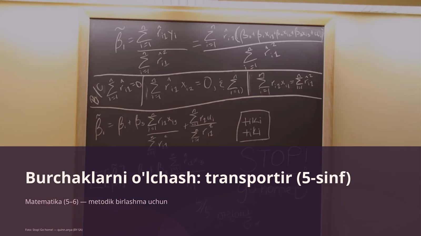 Burchaklarni o'lchash: transportir (5-sinf) 1