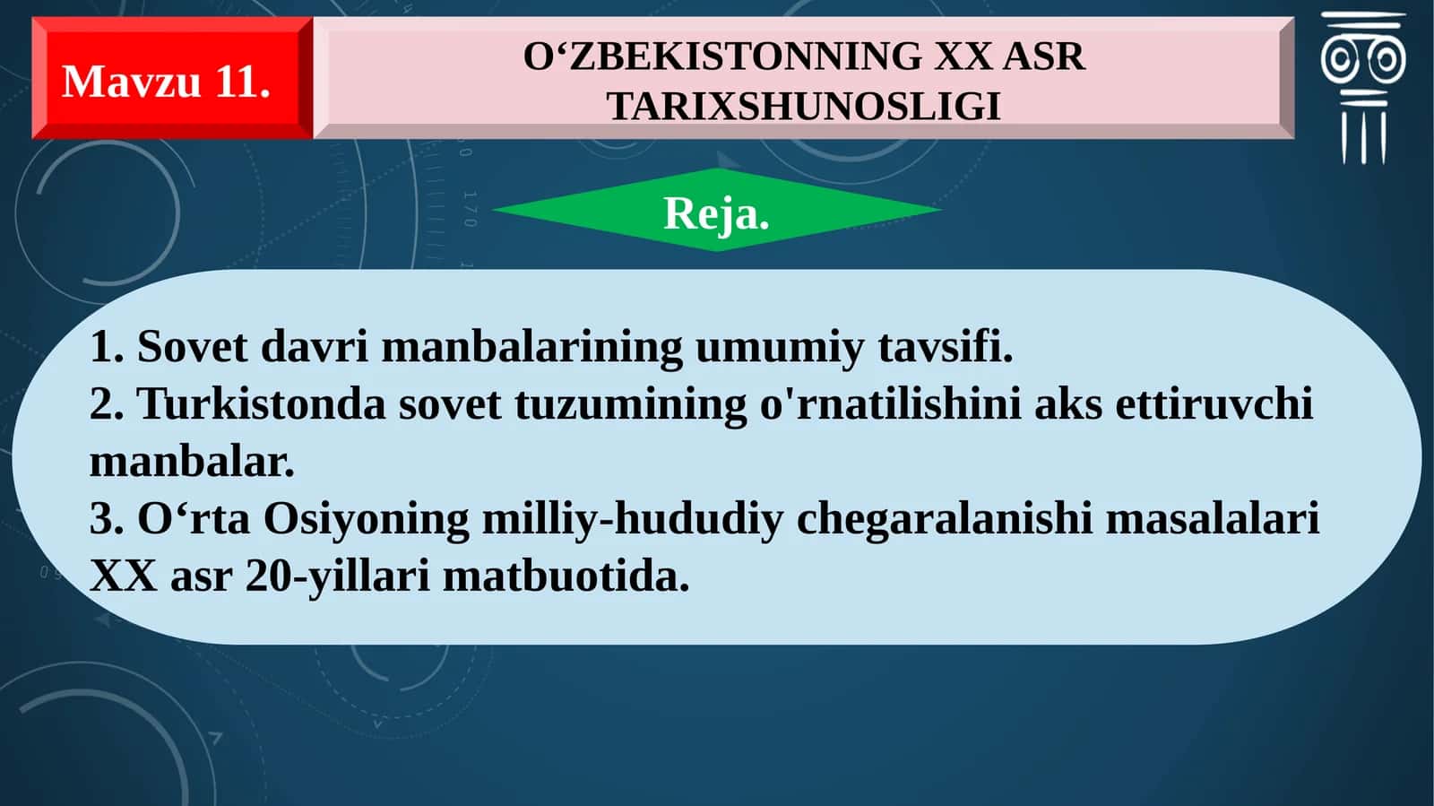 O‘ZBEKISTONNING XX ASR TARIXSHUNOSLIGI 1