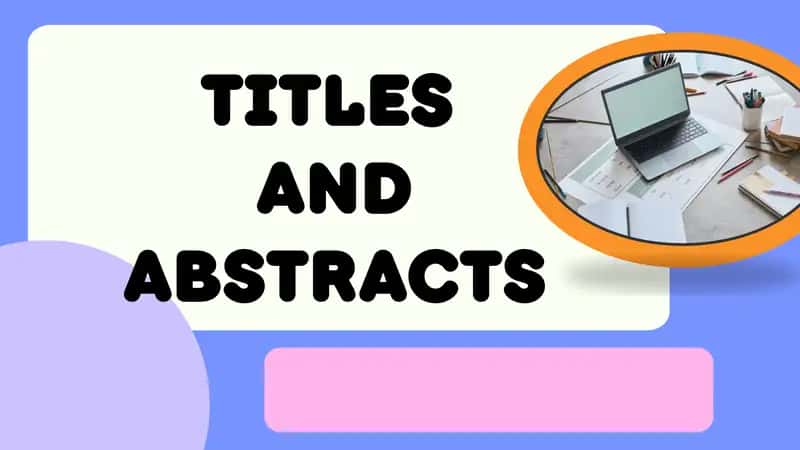 Mahsulot nomi: Titles and Abstracts 1