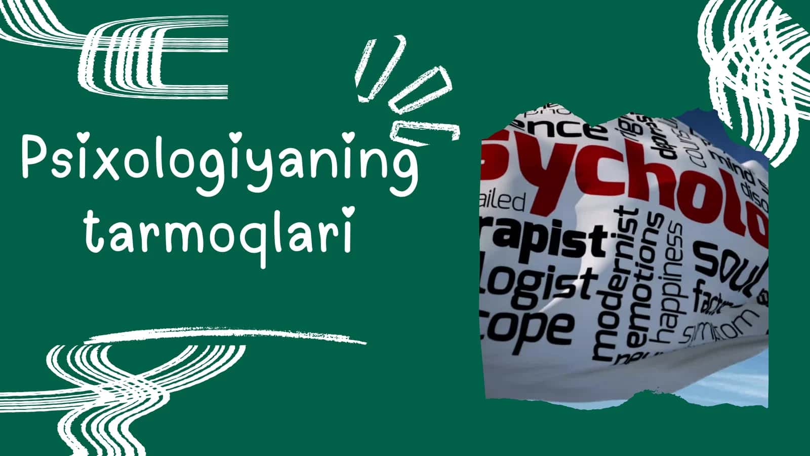 Psixologiyaning tarmoqlari 1